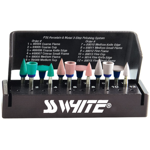 Jazz P3S Porcelain & Metal 3-Step Polishing System features 4 popular shapes