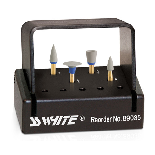 Jazz Polishers Supreme Assorted Kit with Bur Block. Autoclavable Jazz Polishers Supreme Assorted Kit with Bur Block. Autoclavable