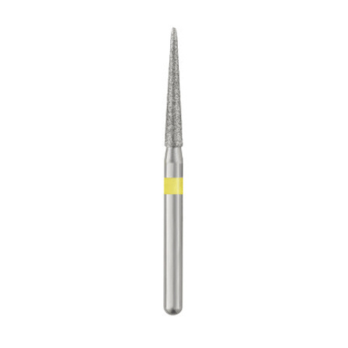 Revelation FG #859.016 Fine Grit, Round End Cone Diamond Bur. Package of 5 Burs