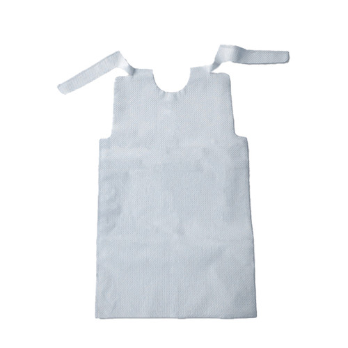 Tidi Bib with Ties, 18' x 30', White, 150 per case, Comfortable, durable