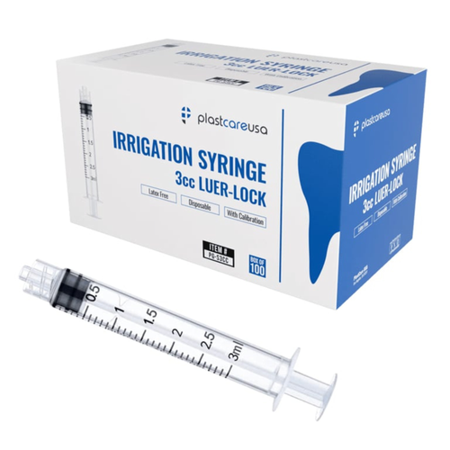Vista Disposable Luer Lock 3cc Syringe, Non-Sterile, 100/Box