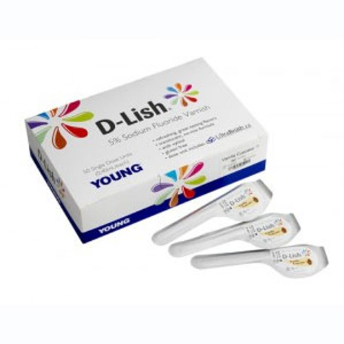 D-Lish 5% Sodium Fluoride Varnish - Vanilla Cupcake Flavor 200/Bx. Gluten Free