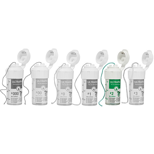 Ultrapak #2 Retraction Cord Plain Knitted, Green, 8ft (244 cm) cord