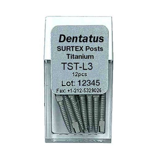 Surtex Titanium Post Refills L3, Long, 11.8 mm, 12/Pkg.