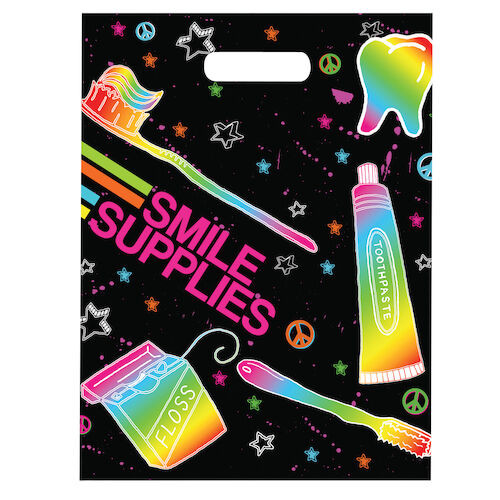 Specialty Bags 250 Count Neon Doodle, 9" x 13", 250/Pkg.