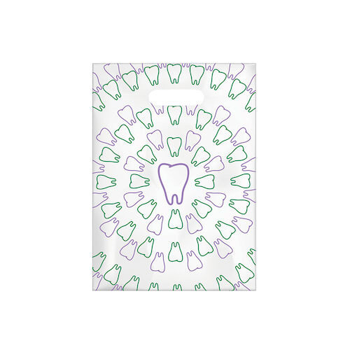 Specialty Scatter Bags Purple, Green Tooth Swirl, 7.5" x 10", 100/Pkg.