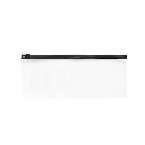 Vinyl Pouches Black Zipper Pouch, 10"W x 4"H, 144/Pkg.
