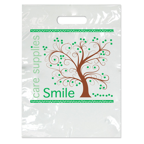 Plastic Bags Large Two Color Tree Smiles 100/Box