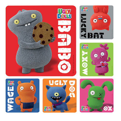 Assorted Stickers Ugly Dolls, 100/Roll, PS678