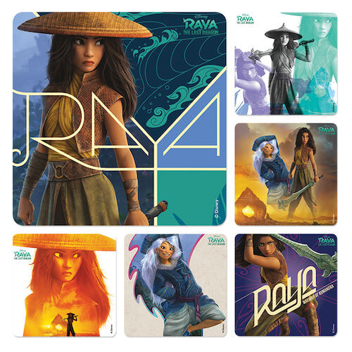 Assorted Stickers Raya & The Last Dragon Stickers, 100/Roll, PS700