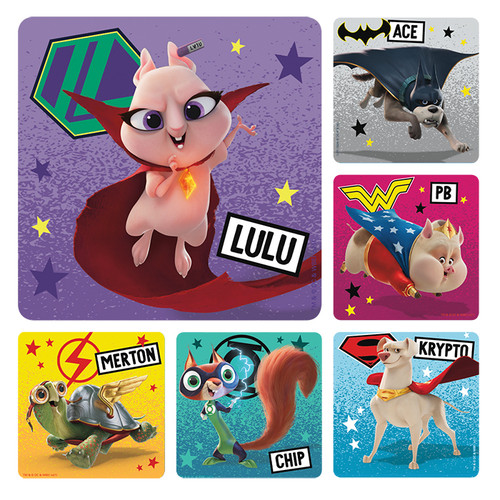 Kids Stickers Dc Super Pets 100/Box