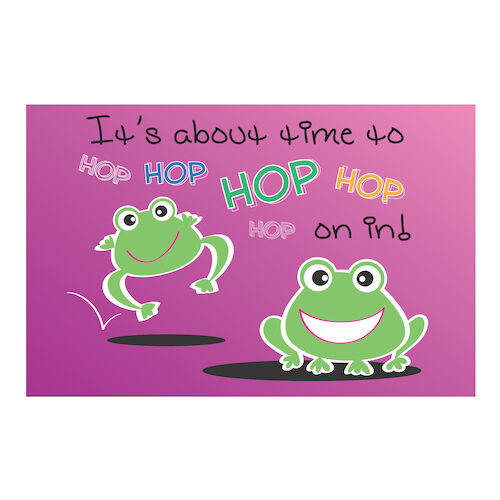 It's About Time to Hop on it Postcard Hopping Frogs Postcard, 250/Pkg., RC7247