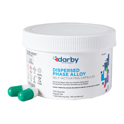 Dispersed Phase Alloy Regular Set, One Spill, 400 mg, White/Green, 100/Pkg
