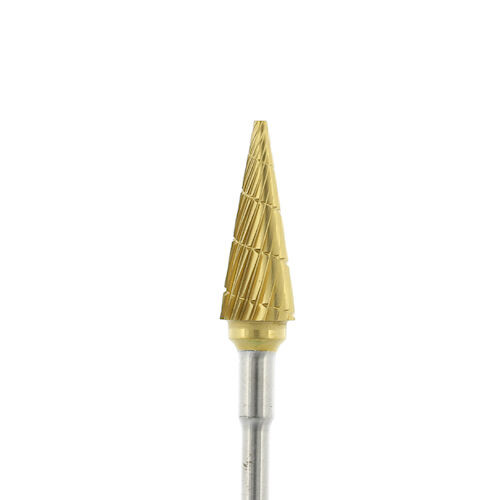 Gold Carbide Burs, Laboratory 82T, Cone, HP, Reg Cut, Each