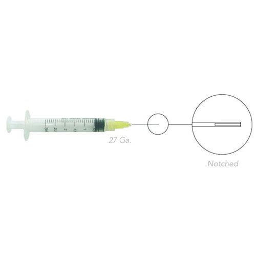 Endo Irrigation Syringes, 27 Gauge, 100/Box, Yellow