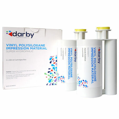 Vinyl Polysiloxane Impression Material Monophase, Fast Set, Purple, 380 mL, 2/Box, Unflavored