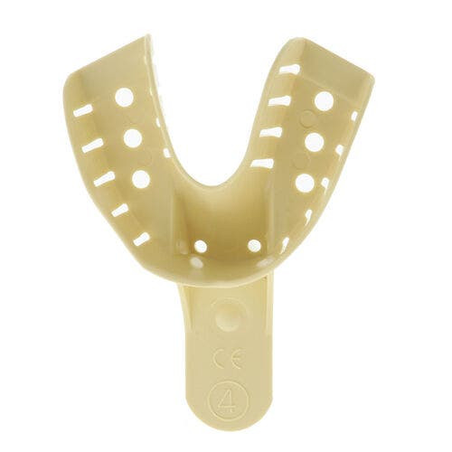 Disposable Impression Trays, Perforated Full, 4, 12/Pkg, Medium Lower
