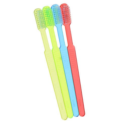 Disposable Toothbrush, Prepasted Fluoride Free, 39 Tufts, Assorted, 100/Box