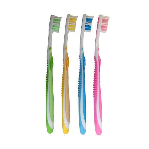 Adult Compact Head Toothbrush, Compact Head, 36 Tufts, 72/Box, Assorted