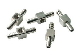 1/8" Barb x 10-32 Female x 1/8" Barb Tee; Pkg of 5