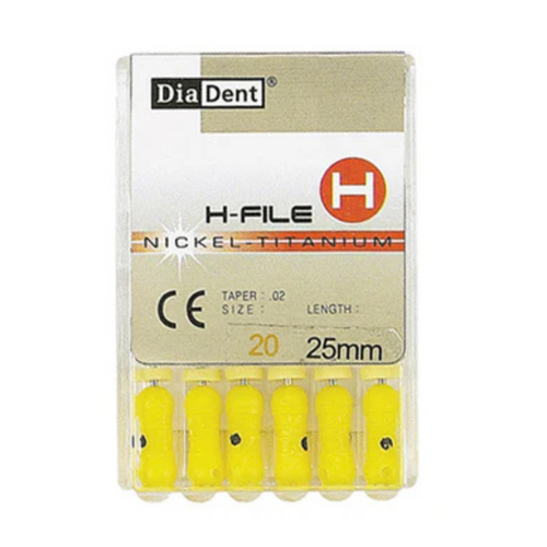 Nickel Titanium H-File 25mm, 6/Box