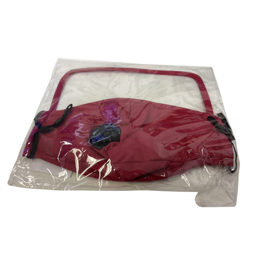 Cotton mask with shield (non-medical), Red, 1/Bag