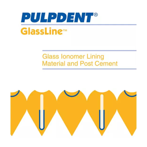 Pulpdent, GlassLine Kit 30 gm Powder, 15mL liquid, scoop, mixing pad, ILI