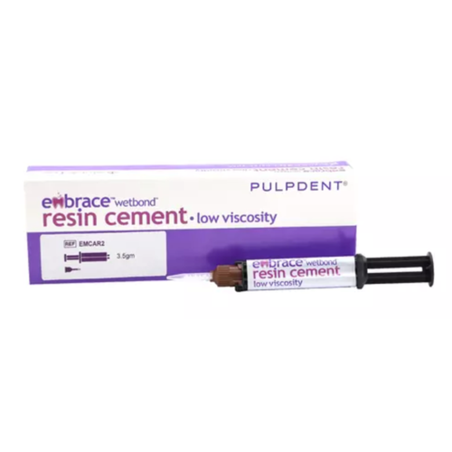 Pulpdent, Embrace Wetbond Resin Cement Low Viscosity Automix Syringe Refill 3.5gm Cement With 10 Automix Tips Kit, EMCAR2