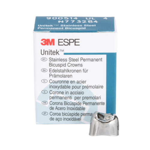 Unitek Stainless Steel Permanent First Bicuspid Crowns Refills, 5/Pk, LL6 lower left  size 6