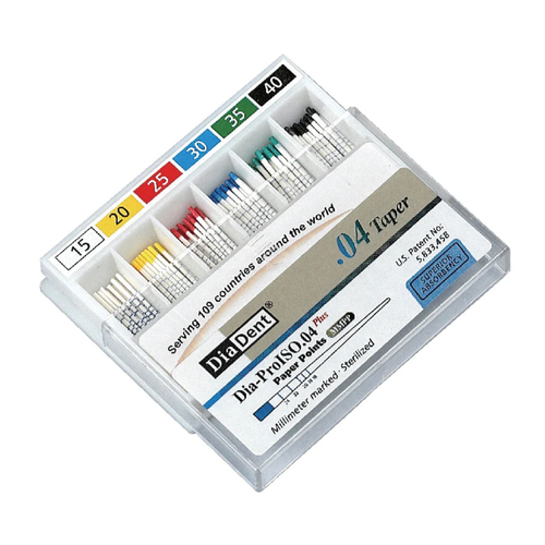 mm-Marked Dia-Pro ISO GT Paper Points .04, 100/Box, #45-80 Assorted