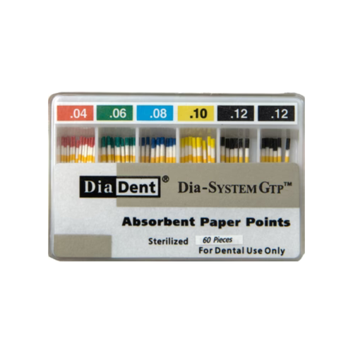 Diadent, Dia-System GTP Paper Points .12, #20, 60/Box, 242-612