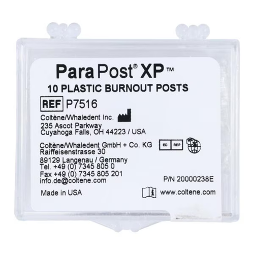 Coltene, #6 Black ParaPost XP Plastic Lab Burnout Posts Refill Pack of 10, P7516