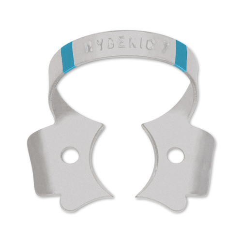 Coltene, HySolate FIESTA Color Coded Matte Finish Winged Clamp #7 Flat Jawed, General Purpose, Lower Molar Cl, H09960