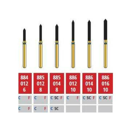 Coltene, Alpen Multilayer Diamonds FG 885-012 Coarse 5/Pack, R885C012FG, R885C012FG