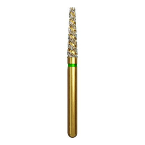 Coltene, Alpen Multi-Use Turbocut Diamond Instruments, FG, Coarse, Green, Flat End Taper, 5/Pack, R847TC018FG