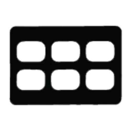 ADA Mount Clear-Edge #606A Black Tab Mounts, 100/Pack