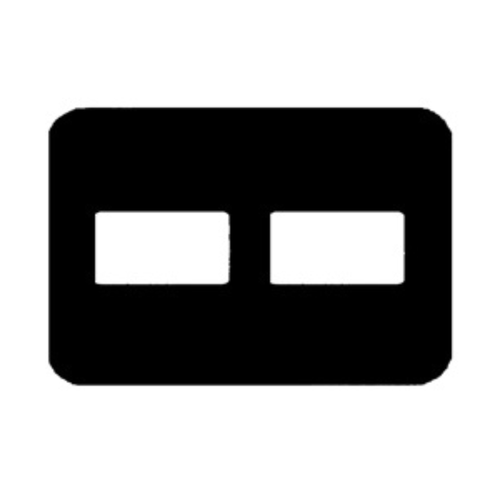 ADA Mount Standard 502A Black 2 Window #1 Film 2.75" x 4" 100/pack