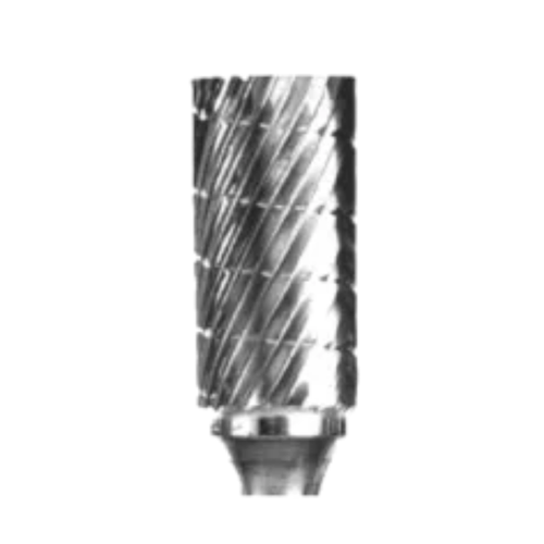 Buffalo Dental, 1/2" Cylinder (E1/2) Diamond Cut Coarse Carbide Bur w/ 1/4" Shank, 19310CDM