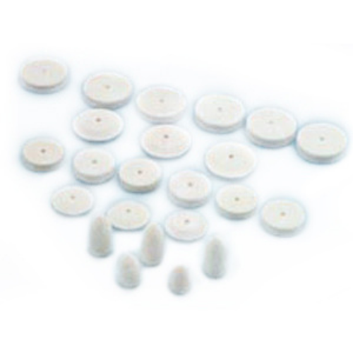 Buffalo Dental, 5/8" Soft Sq. Edge Minim Felt Wheels, Pkg. of 24, 40541