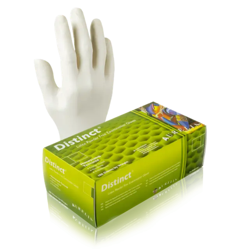Distinct Latex Powder Free Gloves, 100/Box, Large
