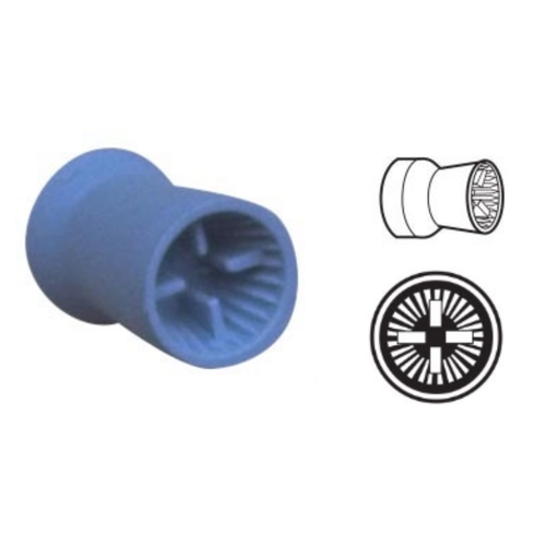 AllPro, Allpro Prophy Cup Snap-On Ribbed & Webbed Soft Royal Blue Unscented, 144/Pack, 302-B-144