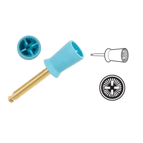 AllPro, Allpro Prophy Cup Latch Mandrel Ribbed & Webbed Soft Aqua Unscented, 1000/Pack, 402-S-1000