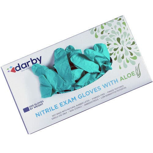 HandsOn Nitrile Gloves with Aloe, Large, 200/Box