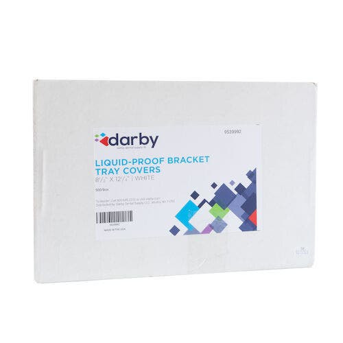 Liquid-Proof Bracket Tray Covers, White, 8 1/2" x 12 1/4", 500/Box