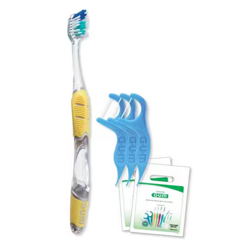 Sunstar, GUM Complete Care KIT33P Manual Toothbrush / Flossers, KIT33P