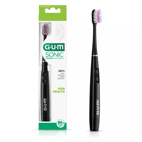 Sunstar, GUM Sonic Power Toothbrush 12/Pk Black, 4100UTB