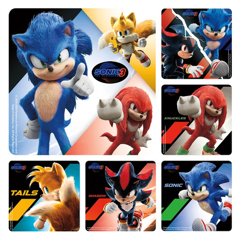 Kids Stickers Sonic The Hedgehog 3 100/Box
