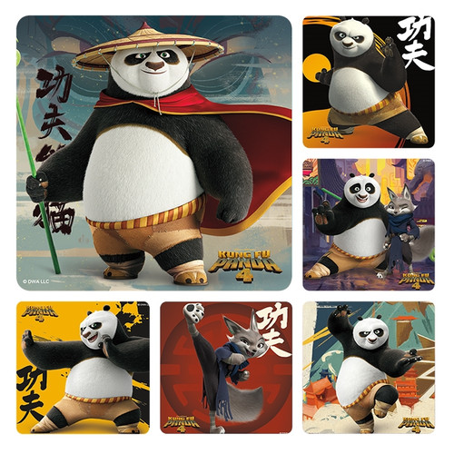 Kids Stickers Kung Fu Panda 4 100/Box