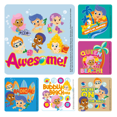 Kids Stickers Bubble Guppies 100/Box