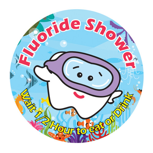 Kids Stickers Fluoride Shower 100/Box